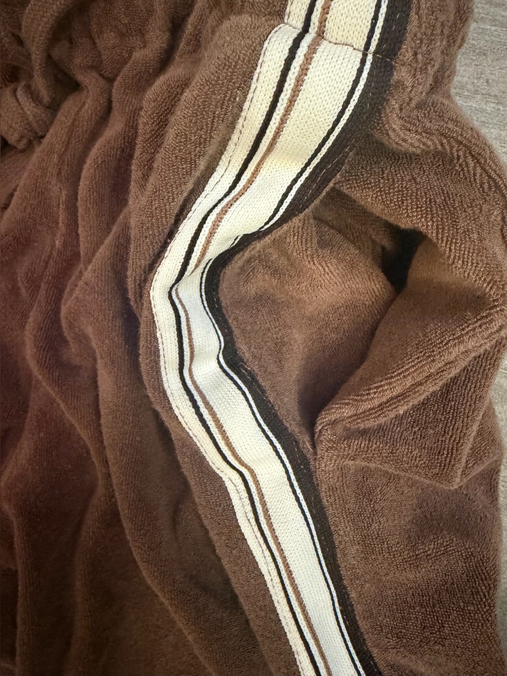 Liido Chocolate Wide-Leg Track Pants with Side Stripes Size S - Picture 2 of 7